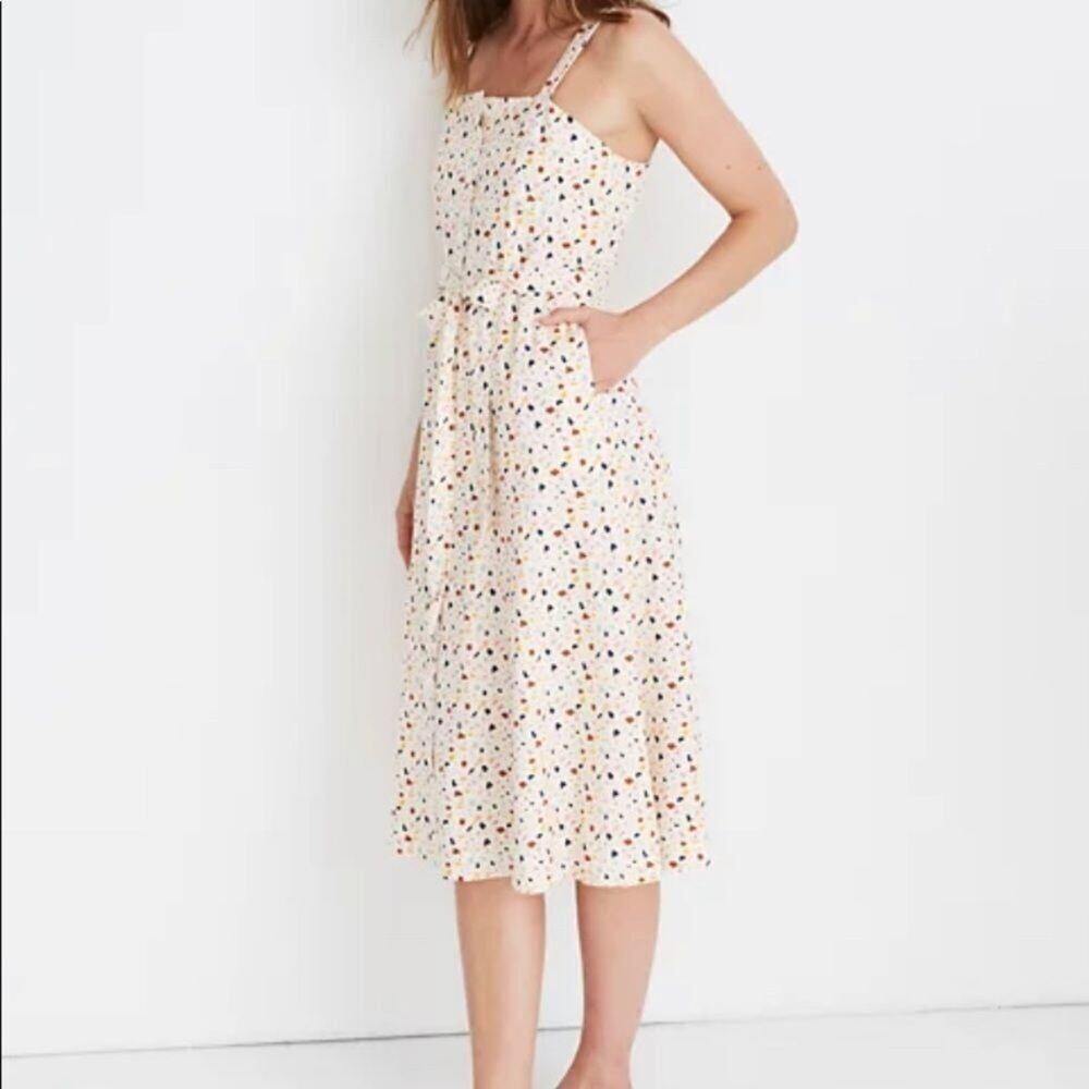 NWT MADEWELL SQUARE NECK TANK MIDI‎ DRESS SIZE 18